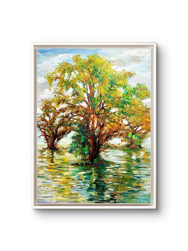 A Float In Stillness  Oil On Canvas 18X24